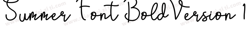 Summer Font BoldVersion 110 May 28字体转换